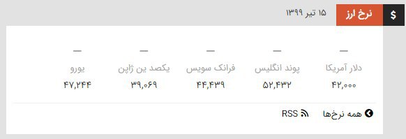 همچنان نمایش دلار 4200 تومانی در سایت بانک مرکزی